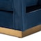Baxton Studio Neville Modern Luxe and Glam Navy Blue Velvet Fabric Upholstered and Gold Finished Metal Armchair 190-11615-ZORO - alternate 10